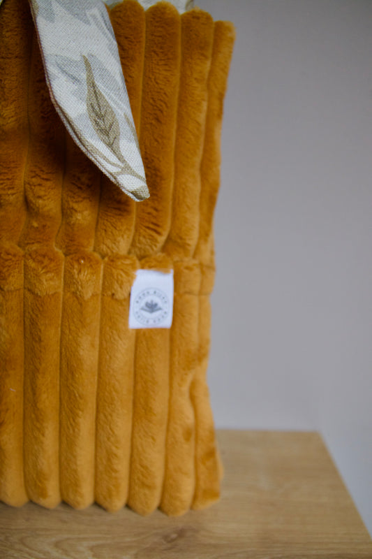 Booksleeve Luxe Strik “Yellow & Flowers"