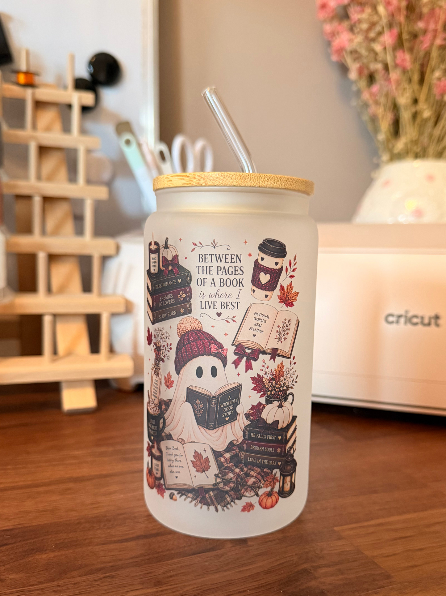 Tumbler Glas - Frosted Spooky