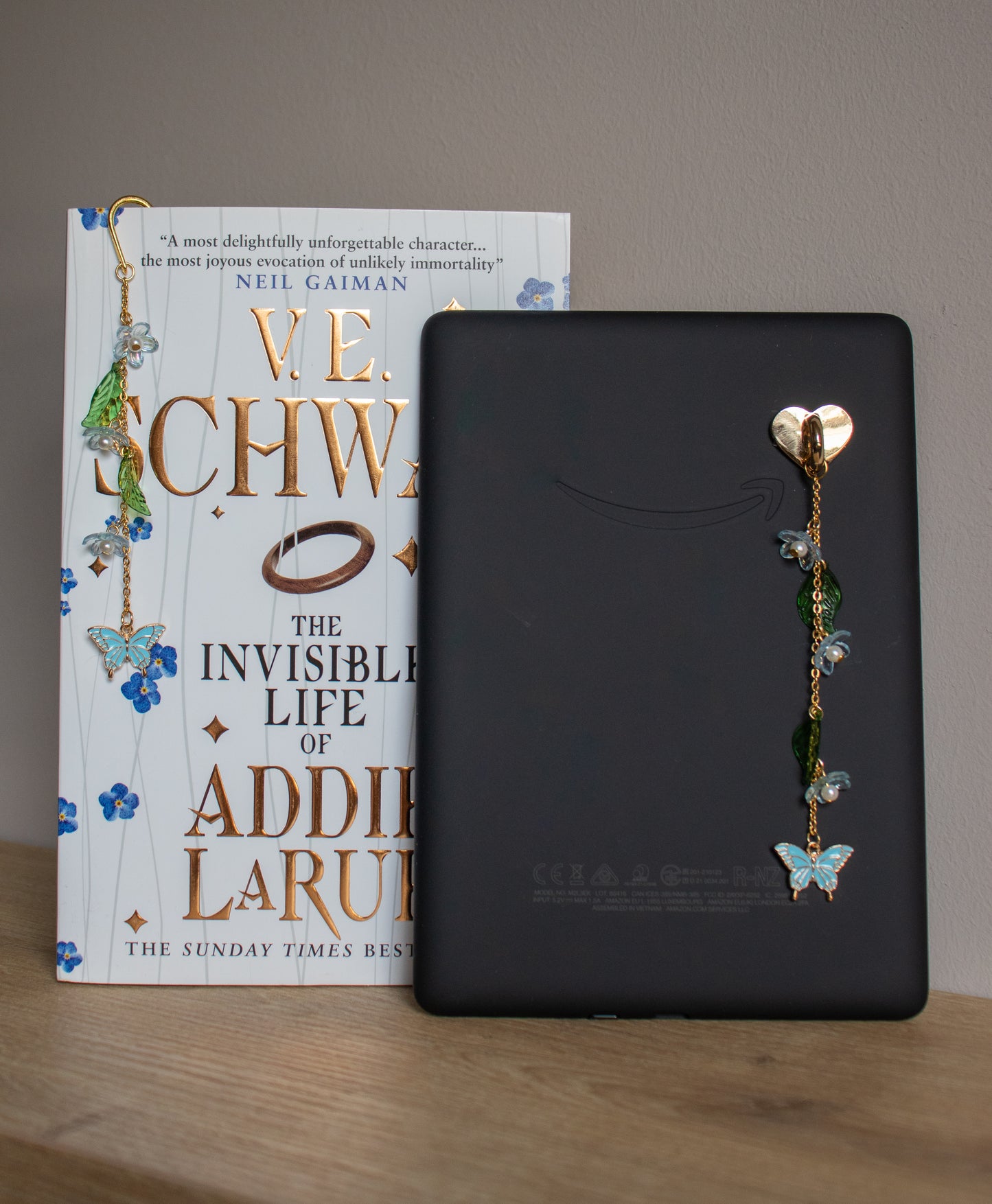 E-reader charm "Blue Butterfly"
