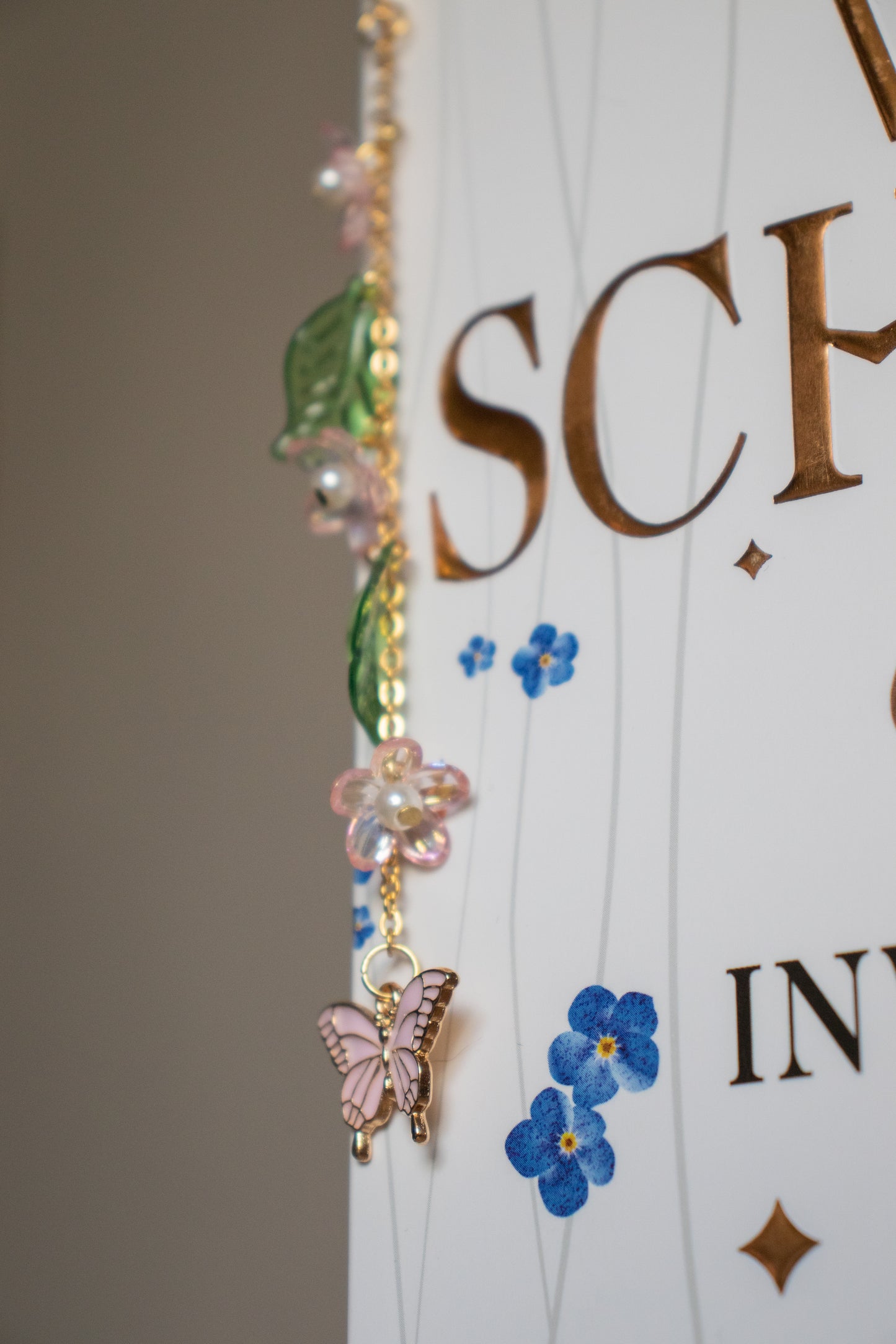 Book charm "Pink Butterfly"