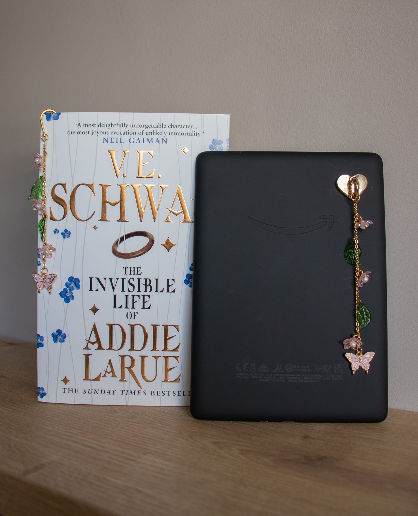 E-reader charm "Pink Butterfly"