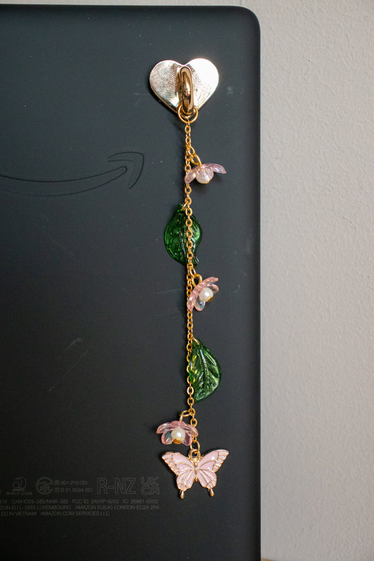 E-reader charm "Pink Butterfly"