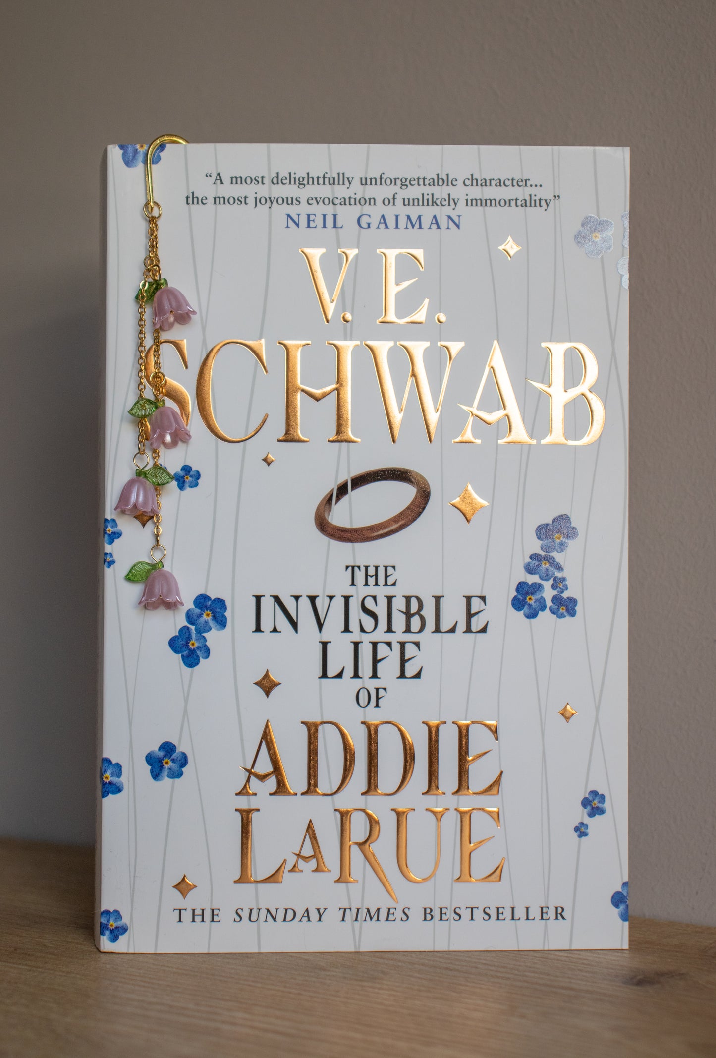 Bookcharm "Purple flowers"
