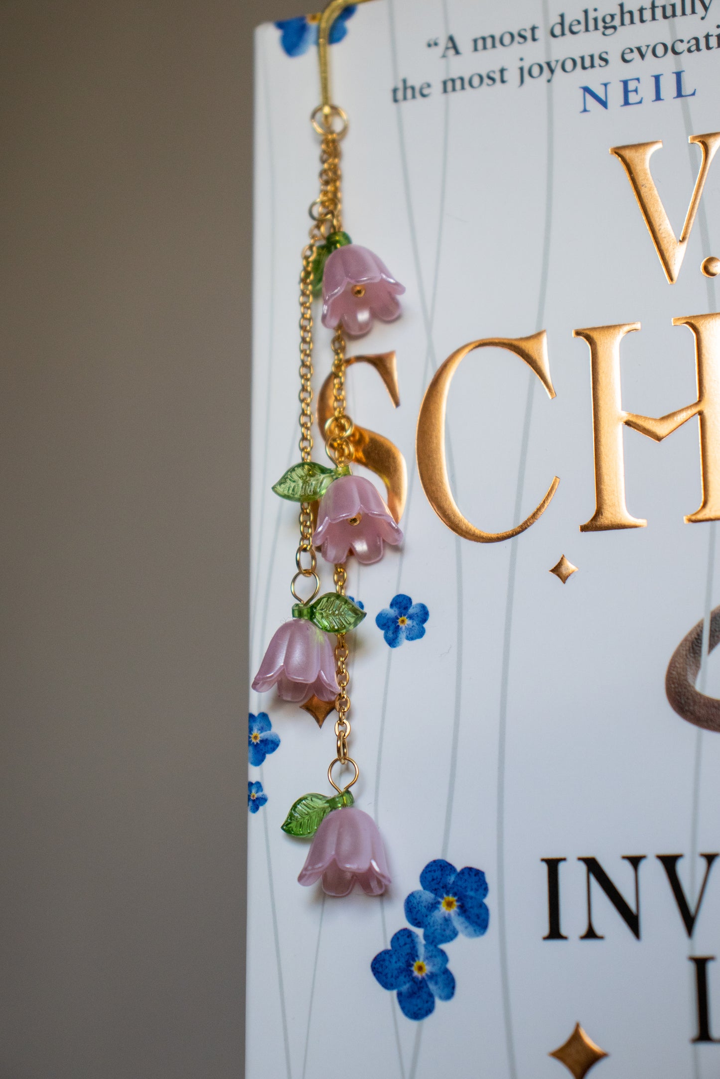 Bookcharm "Purple flowers"