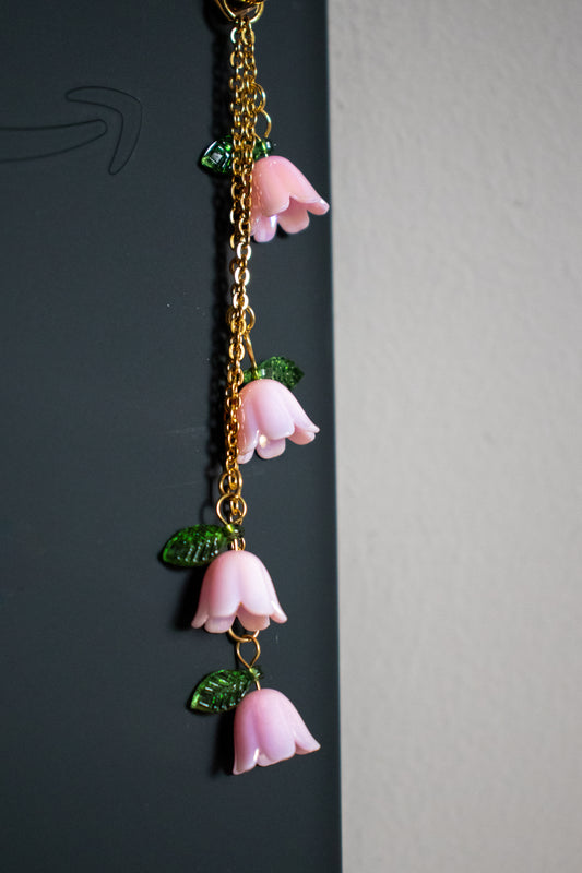 E-reader charm "Pink Flowers"