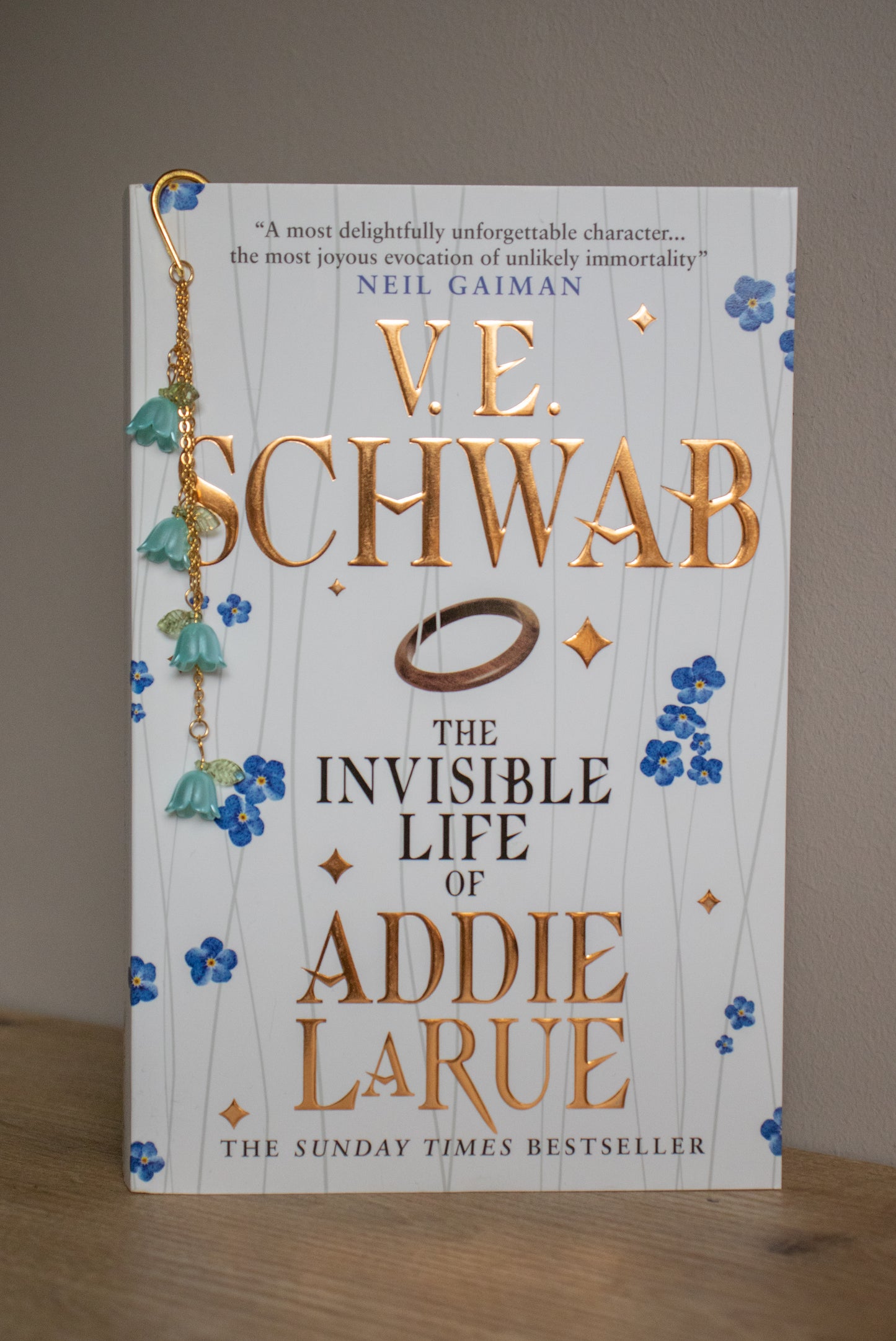 Bookcharm "Blue flowers"