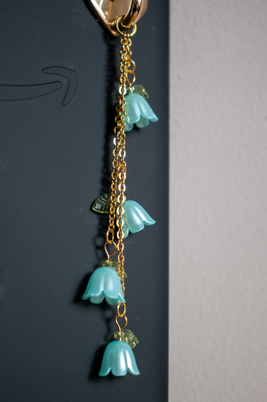 E-reader charm "Blue Flowers"
