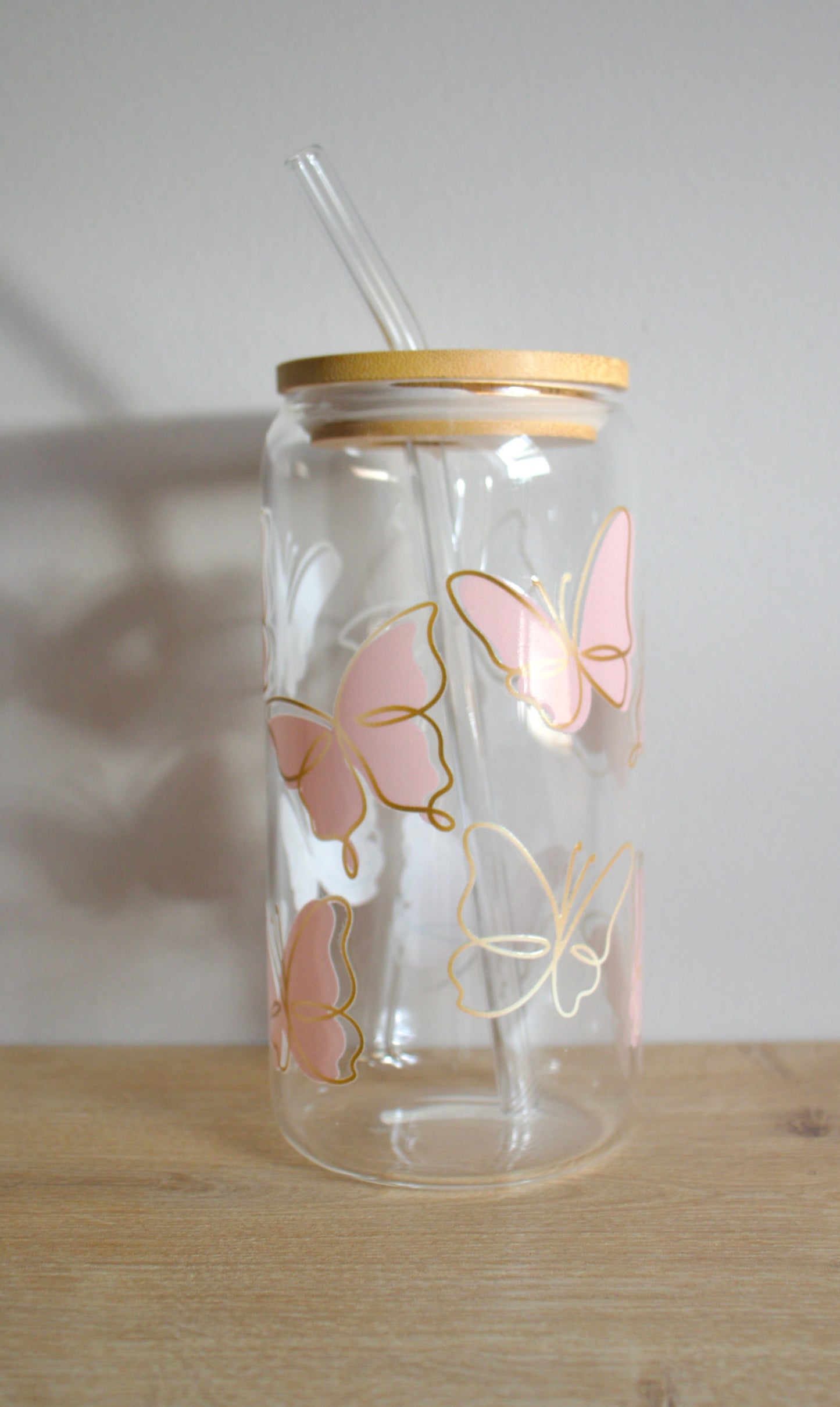 Tumbler Glas - Butterfly Pink