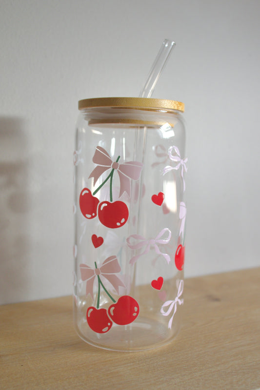 Tumbler Glas - Cherry Bow