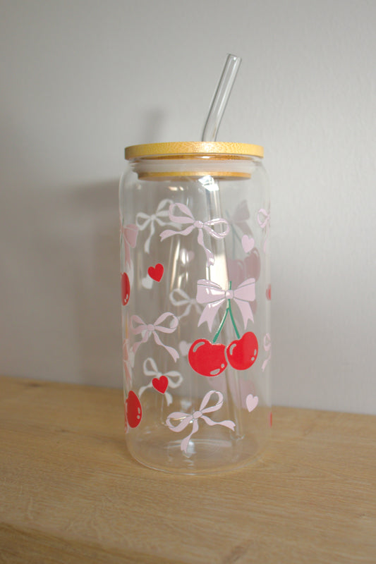 Tumbler Glas - Cherry Bow