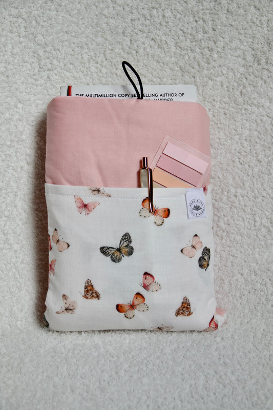 Booksleeve "butterflies pink"